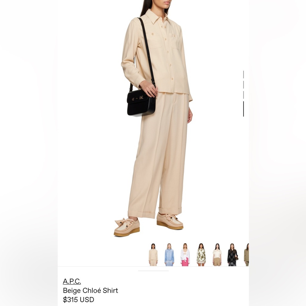 A.P.C. Beige Wool shirt